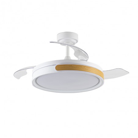 Ventilateur LED pales pliantes Nemi CCT Dim (72W)