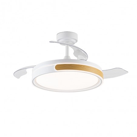 Ventilateur LED pales pliantes Nemi CCT Dim (72W)