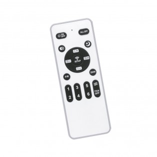 Ventilateur de plafond LED Borse Blanc+Hêtre CCT Dim (18W)