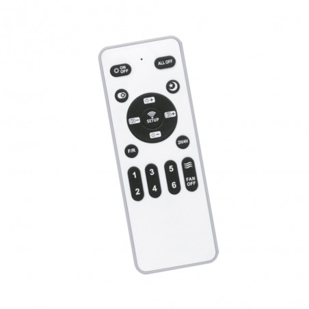 Ventilateur de plafond LED Borse Mini Blanc+Bois CCT Dim (18W)