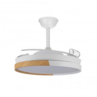 Ventilateur LED pales pliantes Arpino blanc CCT Dim (45W)