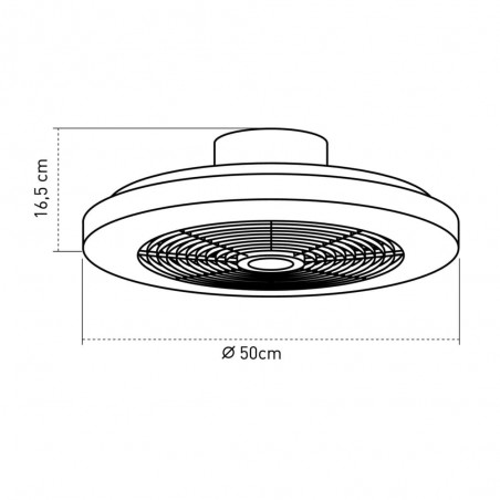 Ventilateur à LED avec pales intégrées Alvora RGB CCT Smart (35W)