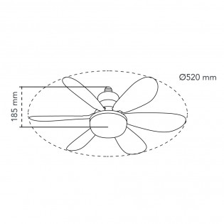 Ventilateur LED Altari E27 Blanc CCT (18W)