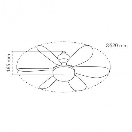 Ventilateur LED Altari E27 Blanc CCT (18W)