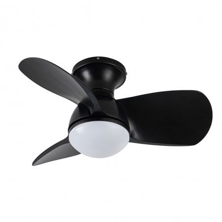 Ventilateur de plafond LED Mancado Noir CCT Dim (20W)