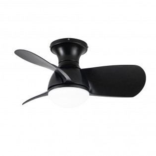 Ventilateur de plafond LED Mancado Noir CCT Dim (20W)