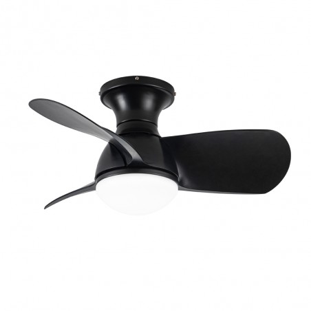 Ventilateur de plafond LED Mancado Noir CCT Dim (20W)