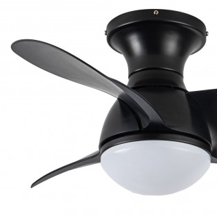 Ventilateur de plafond LED Mancado Noir CCT Dim (20W)