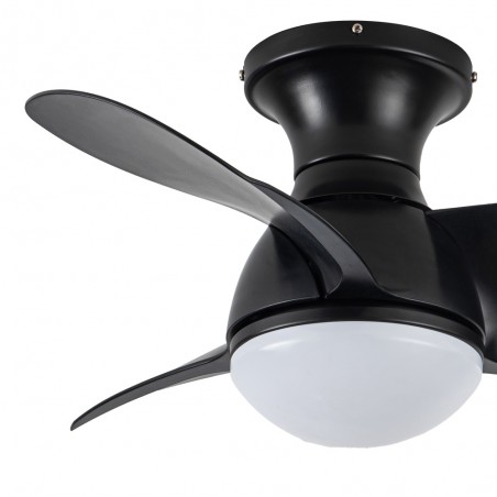 Ventilateur de plafond LED Mancado Noir CCT Dim (20W)