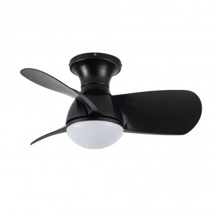 Ventilateur de plafond LED Mancado Noir CCT Dim (20W)