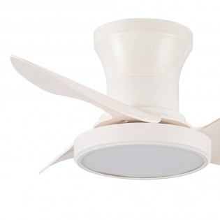 Ventilateur de plafond LED Milfero Blanc CCT Dim (20W)