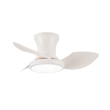 Ventilateur de plafond LED Milfero Blanc CCT Dim (20W)