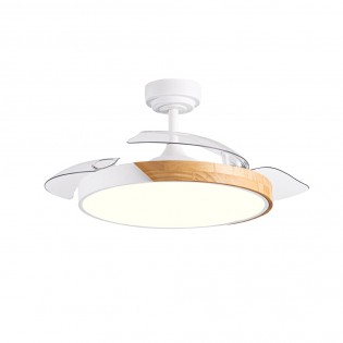 Ventilateur LED à lames repliables Terno Blanc CCT Dim (72W)