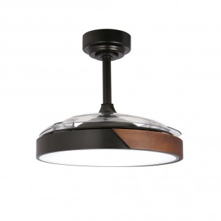 Ventilateur LED à lames repliables Terno Mini Noir CCT Dim (46W)