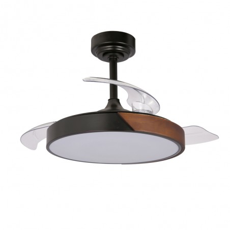 Ventilateur LED à lames repliables Terno Mini Noir CCT Dim (46W)