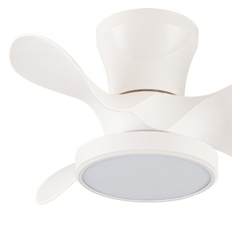 Ventilateur de plafond LED Merial Blanc CCT Dim (20W)