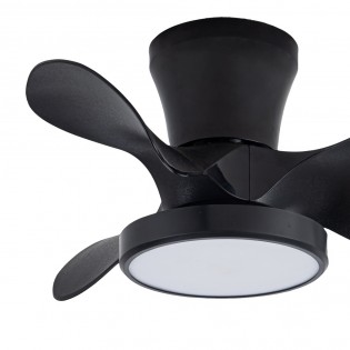 Ventilateur de plafond LED Merial Noir CCT Dim (20W)
