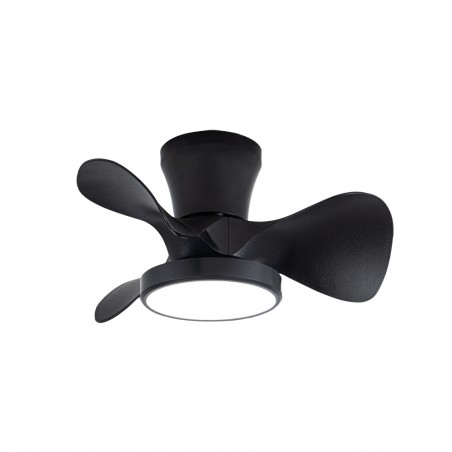 Ventilateur de plafond LED Merial Noir CCT Dim (20W)