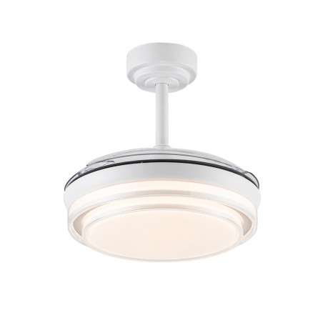 Ventilateur LED pales pliantes Mesina Mini Blanc CCT Dim (46W)