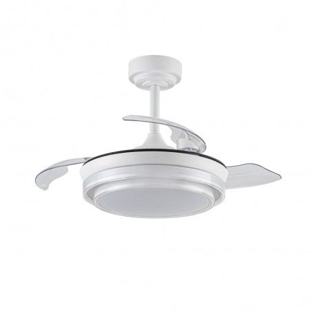 Ventilateur LED pales pliantes Mesina Mini Blanc CCT Dim (46W)