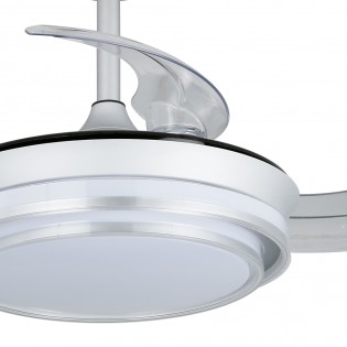 Ventilateur LED pales pliantes Mesina Mini Argent CCT Dim (46W)