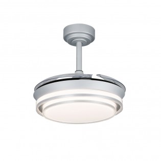 Ventilateur LED pales pliantes Mesina Mini Argent CCT Dim (46W)