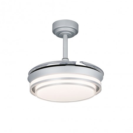 Ventilateur LED pales pliantes Mesina Mini Argent CCT Dim (46W)