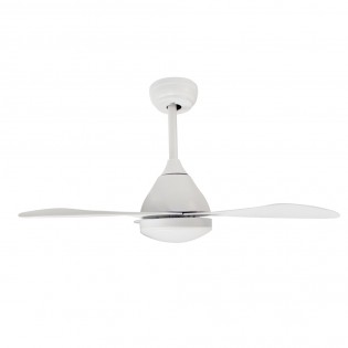 Ventilateur de plafond LED Cavil Mini Blanc CCT Dim (20W)