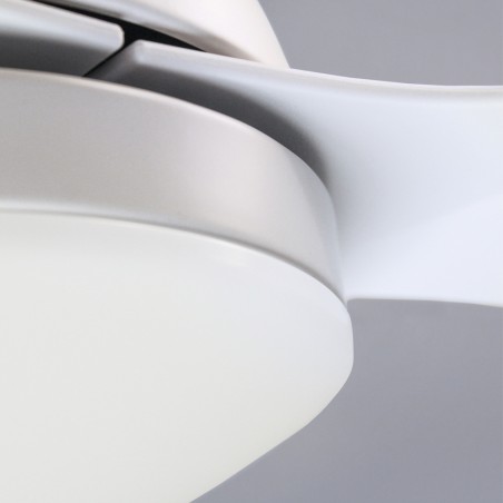 Ventilateur de plafond LED Cavil Mini Blanc CCT Dim (20W)