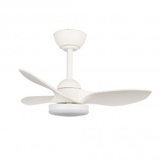 Ventilateur de plafond LED Cavil Mini S Blanc CCT Dim (20W)