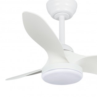 Ventilateur de plafond LED Cavil Mini S Blanc CCT Dim (20W)