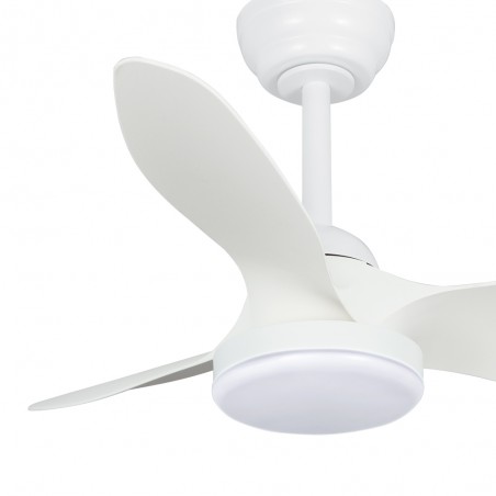 Ventilateur de plafond LED Cavil Mini S Blanc CCT Dim (20W)