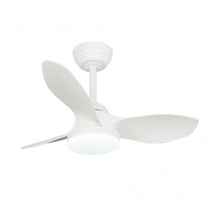 Ventilateur de plafond LED Cavil Mini S Blanc CCT Dim (20W)