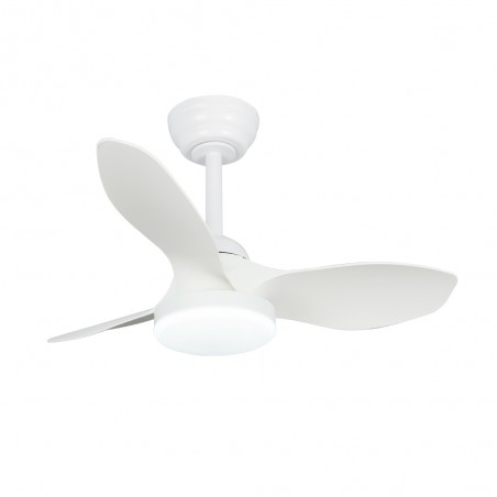 Ventilateur de plafond LED Cavil Mini S Blanc CCT Dim (20W)