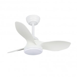 Ventilateur de plafond LED Cavil Mini S Blanc CCT Dim (20W)