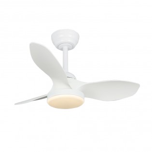 Ventilateur de plafond LED Cavil Mini S Blanc CCT Dim (20W)