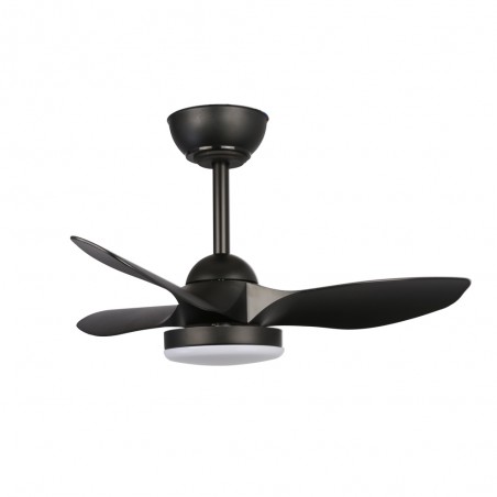 Ventilateur de plafond LED Cavil Mini S Noir CCT Dim (20W)