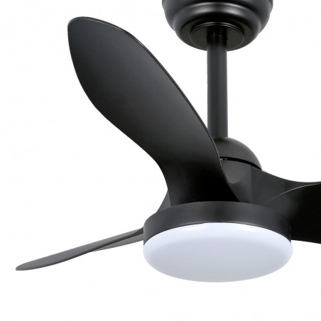 Ventilateur de plafond LED Cavil Mini S Noir CCT Dim (20W)