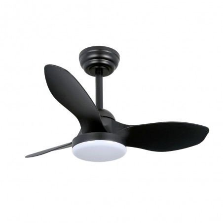 Ventilateur de plafond LED Cavil Mini S Noir CCT Dim (20W)