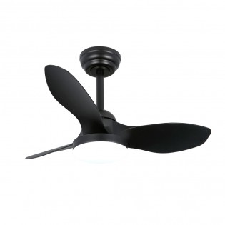 Ventilateur de plafond LED Cavil Mini S Noir CCT Dim (20W)