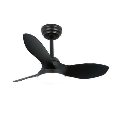 Ventilateur de plafond LED Cavil Mini S Noir CCT Dim (20W)
