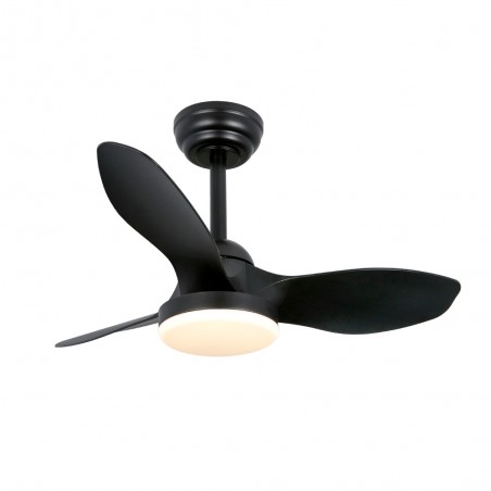 Ventilateur de plafond LED Cavil Mini S Noir CCT Dim (20W)