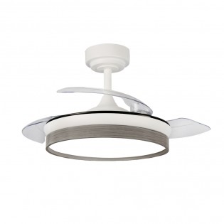 Ventilateur pales rabattables LED Tamero Cendre CCT Dim (46W)