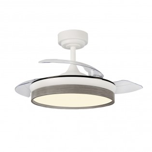 Ventilateur pales rabattables LED Tamero Cendre CCT Dim (46W)