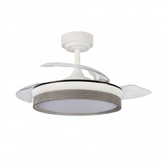Ventilateur pales rabattables LED Tamero Cendre CCT Dim (46W)