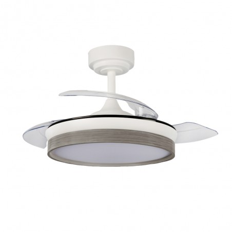 Ventilateur pales rabattables LED Tamero Cendre CCT Dim (46W)
