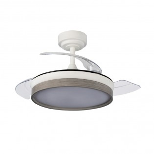 Ventilateur pales rabattables LED Tamero Cendre CCT Dim (46W)