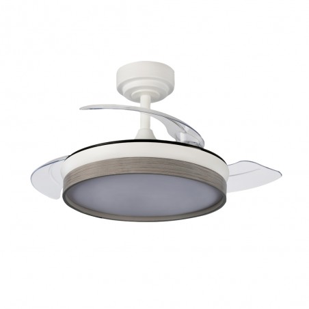 Ventilateur pales rabattables LED Tamero Cendre CCT Dim (46W)
