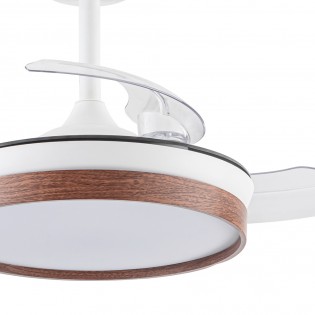 Ventilateur pales rabattables LED Tamero Cerise CCT Dim (46W)