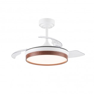 Ventilateur pales rabattables LED Tamero Cerise CCT Dim (46W)
